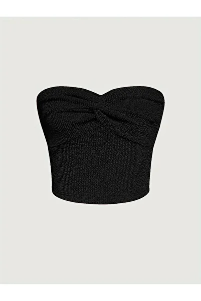 MODA Strapless Knot Detailed Crop