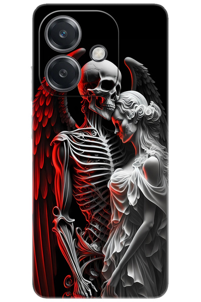 OPPO A3 (CPH2669) Uyumlu Kılıf Desen Baskılı Silikon İskelet ve Melek Aşkı ST...