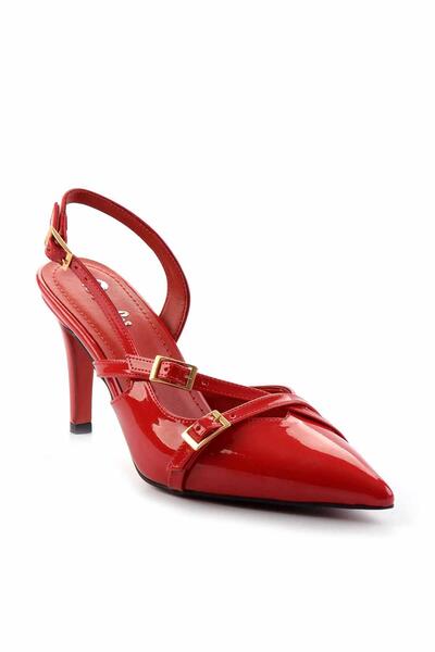 Bambi Kırmızı Kadın Klasik Topuklu Ayakkabı K01455018408
