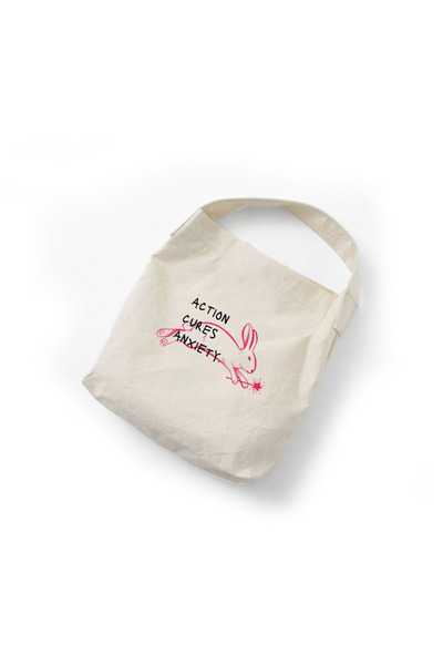 mononoke tavşan desenli bez çanta totebag