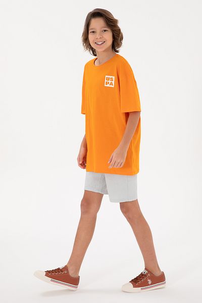 U.S. Polo Assn. Boy's Orange Oversize Crew Neck T-Shirt 50295447-Vr051