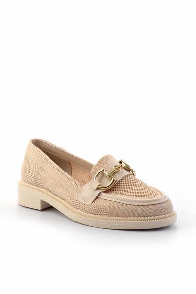 Bambi Bej Kadın Loafer Ayakkabı K01362245882