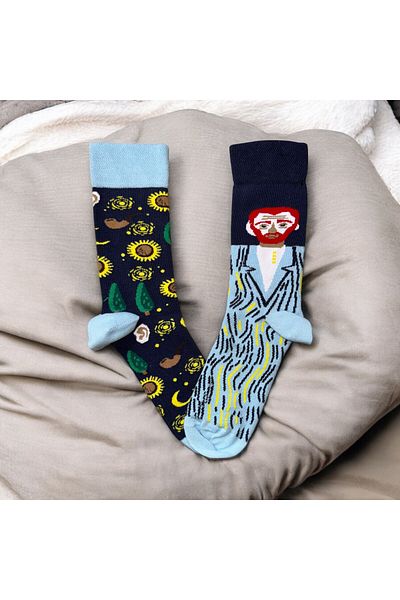 MODA Right Left Different Van Gogh Patterned Socks