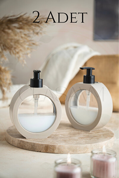 clasavm 2'Li Krem Modern Banyo ve Mutfak Sıvı Sabunluk - 350 ml, Lüks Tezgah ...