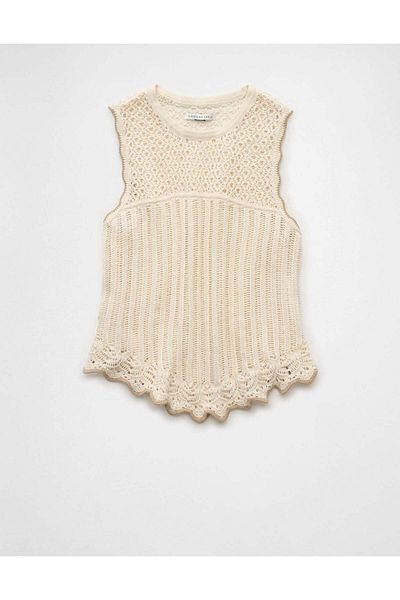 AMERICAN EAGLE AE Mixed Stitch Sweater Tank Top