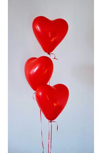 GÜNGÖR HEDİYELİK Heart Party Balloon 12Inch Lover Balloon / Birthday / Decoration / 10 Pieces
