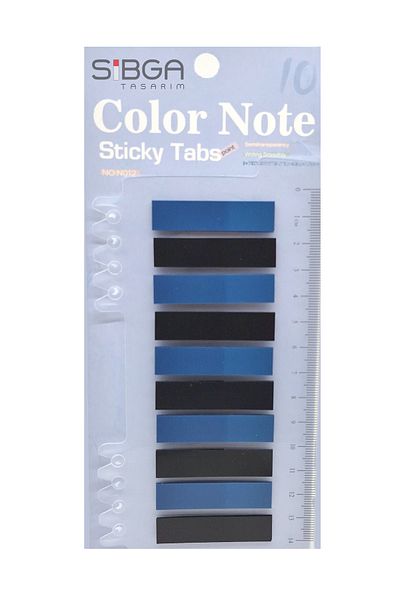 sibga tasarım Transparent Colored Post-It Note Paper - 200 Sheets Bookmark Sticker