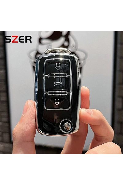 bigkey Volkswagen Uds Golf Transporter Caddy Jetta Black Car Key Remote Control Case Car Keychain