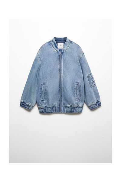 MANGO Woman Jachetă bomber din denim