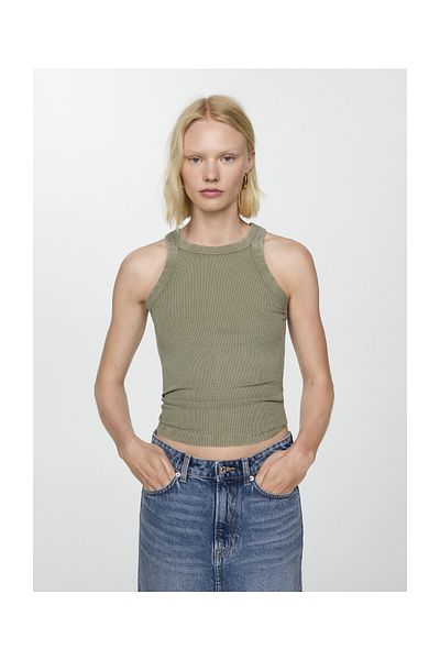 MANGO Woman Long denim skirt