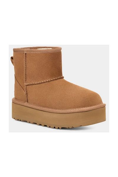 UGG Dívčí semišové boty s tlustou podrážkou BOTY 1143700 K