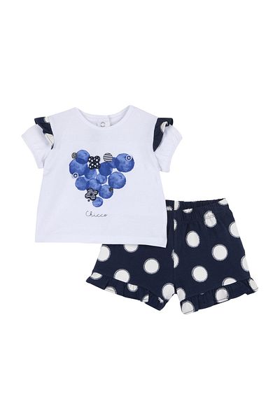 Chicco Set aus T-Shirt und Shorts mit Punkten