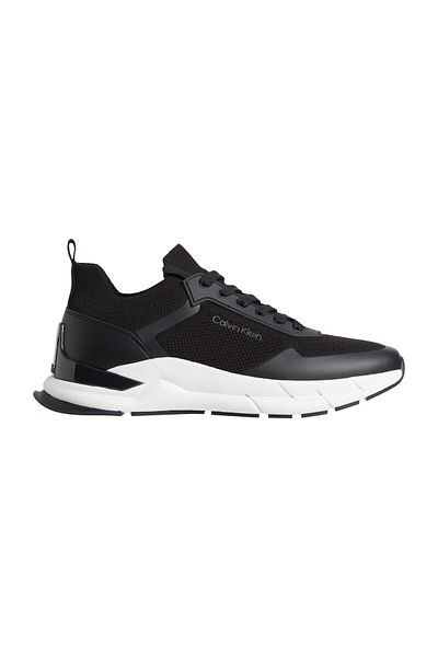 Calvin Klein حذاء رياضي رجالي برباط علوي وشعار رياضي باللون الأسود HM0HM00918-BEH