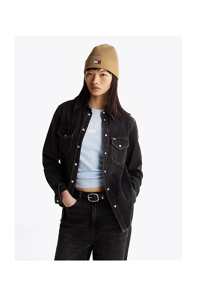 Tommy Hilfiger Schwarzes Western-Shirt – Wash Dirty Design
