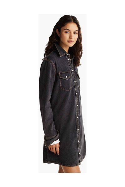 Tommy Hilfiger RGLR Schwarzes Westernkleid – Waschwurm