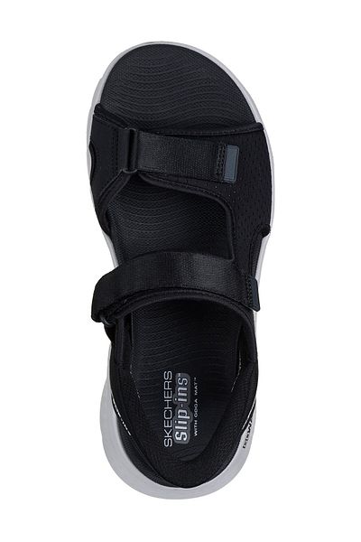 SKECHERS Go Walk Flex Sandal-Easy Entry Schwarze Herrensandalen 229210   Bkgy