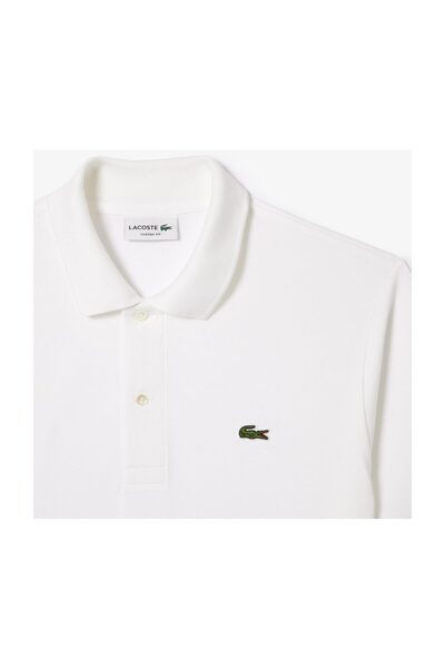 Lacoste Λευκό - 001 Πόλο μπλουζάκι με λαιμόκοψη για άνδρες