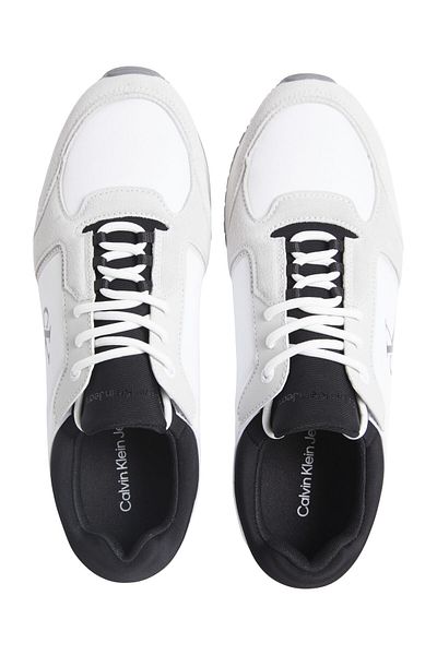 Calvin Klein Weißer Herren-Sneaker mit hoher Sohle und Wildleder-Detail – bequem, Farbwechsel YM0YM01152-0LF