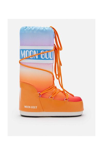 MOON BOOT Orange Ankle Boots for Kids