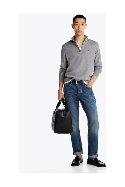 Tommy Hilfiger ESSENTIAL COTTON ZIP MOCK