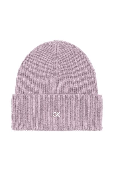 Calvin Klein Čiapka Ck Metal Beanie - robustný rebrový dizajn