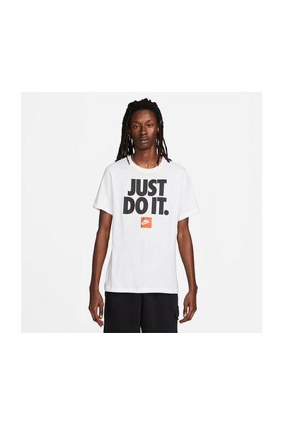 Nike Men's White Round Neck T-Shirt - DZ2989-100 M TEE FRAN JDI VERBIAGE