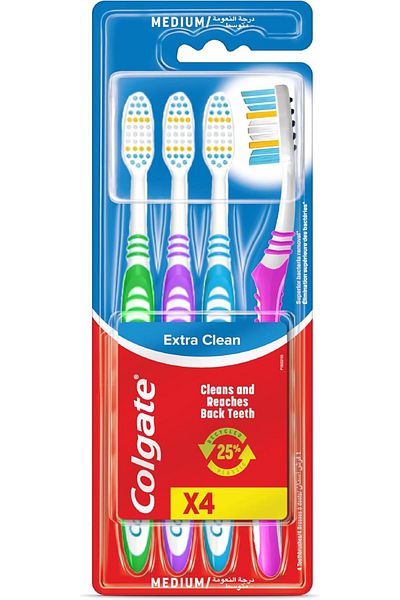 Colgate Colgate Extra Clean Medium Toothbrush 3 Get 1 Free 7229
