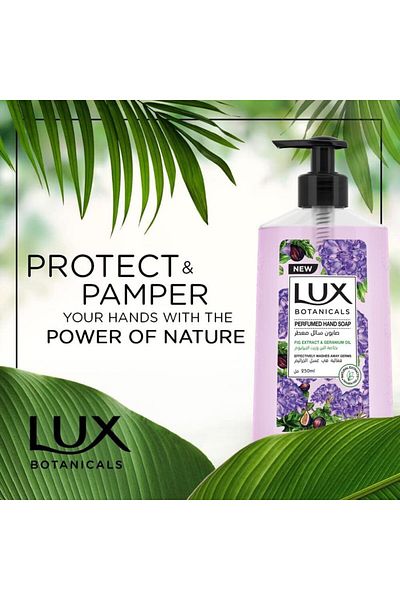 LUX Botanicals, Perfumed Hand Wash, For All Skin Types, Fig Extract & Geranium Oil, Hygiene Properti