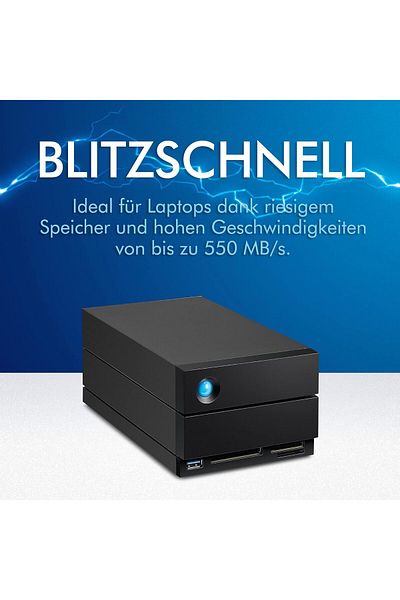 Lacie 2big Dock 20TB External HDD - Thunderbolt and USB4 Compatibility, Data Recovery (STLG20000400)