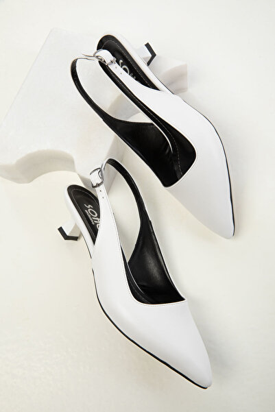 SOHO White Women's Classic Heeled Shoes 20285