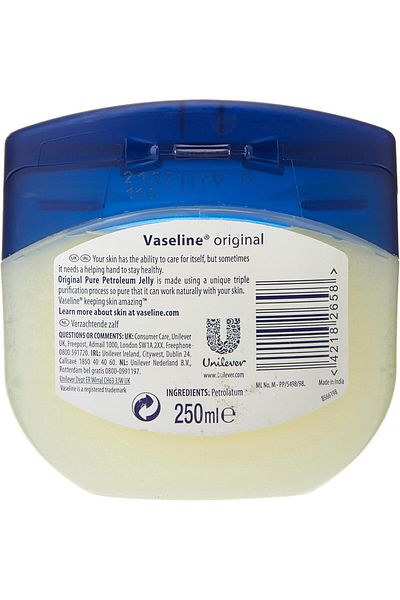 Vaseline Petroleum Jelly Original, 250ml (Pack may vary)
