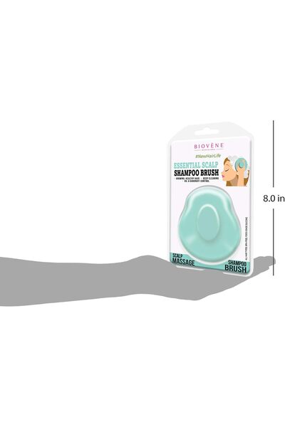 BIOVENE فرشاة شامبو تدليك فروة الرأس الأساسية، باللون الأخضر