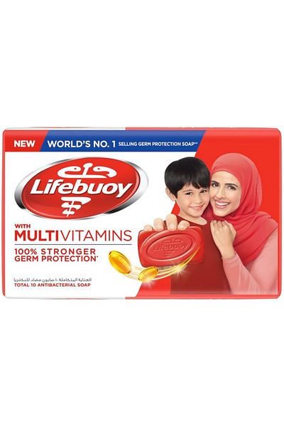 LİFEBUOY LIFEBUOY Bar Soap, Total 10, for 100 percent Stronger Germ Protection and Hygiene, 125g