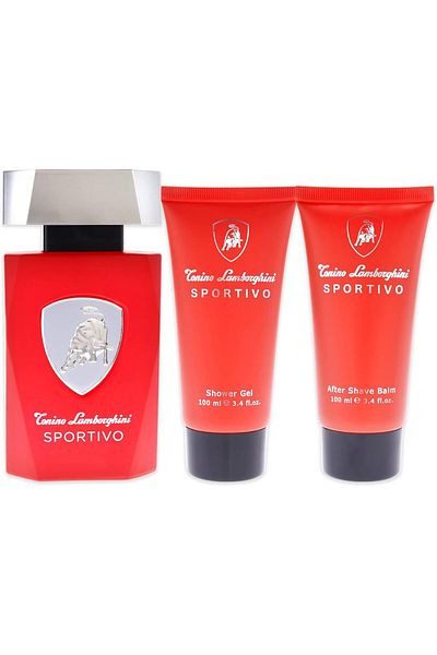 Tonino Lamborghini Golf Sportivo Men 3 Pc Gift Set 4.2oz EDT Spray, 3.4oz After Shave Balm, 3.4oz Sh
