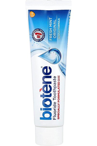 Biotene معجون أسنان بيوتين بالفلورايد، بنكهة النعناع المنعش، 4.3 أونصة (عبوة واحدة)