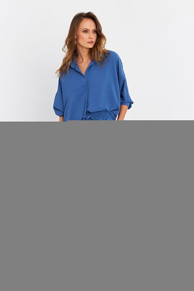 Cool & Modest İndigo Basic Women's Bottom-Top Pants Suit Mru6931