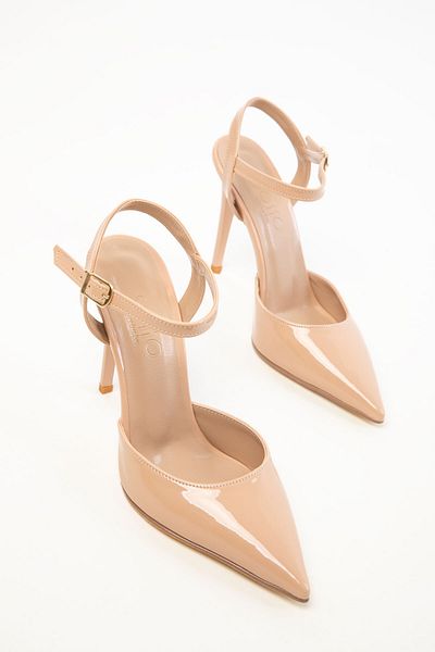 SOHO Klassische Damenschuhe mit Absatz aus nacktem Lackleder 20409