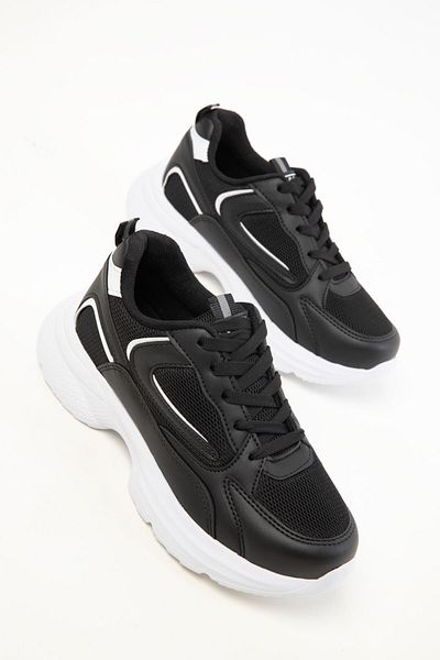 SOHO Black-White Women's Sneaker 20413