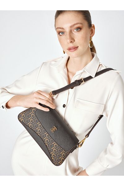 Pierre Cardin Καφέ γυναικεία τσάντα ώμου 05PO25Y1998