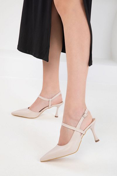 SOHO Beige Women's Classic Heeled Shoes 20405