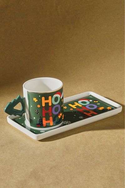 Karaca New Year New Year's Hoho 2 Personality Coffee Cup 100 ml