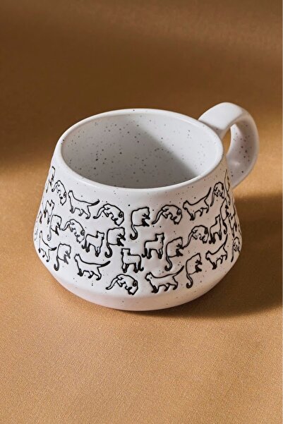 Karaca Cat White Mug 450 ml
