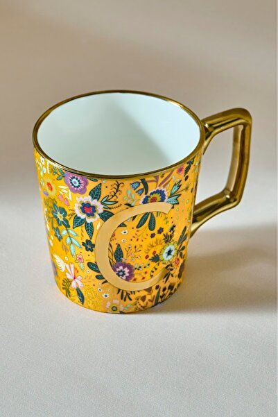 Karaca Flower C Letter Mug 350 ml