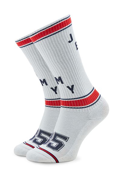 Tommy Jeans Magas zokni, uniszex fehér, zöld felnőttek