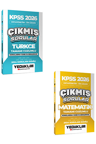 Yediiklim Yayınları KPSS 2026 Ortaöğretim Ön Lisans Genel Yetenek Konularına ...