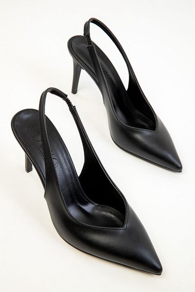 SOHO Czarne damskie klasyczne buty na wysokim obcasie 20385