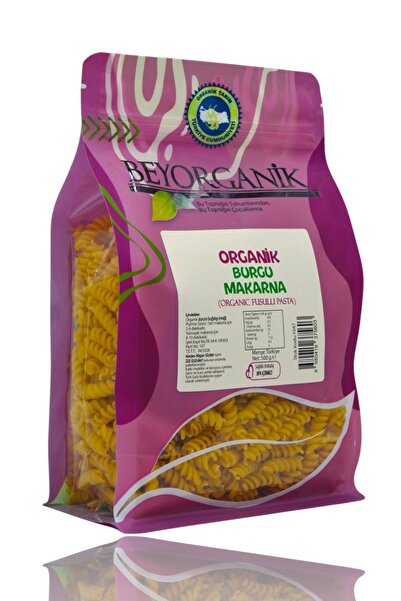 BEYORGANİK Organik Burgu Makarna 500gr (AFLATOKSİN ve PESTİSİT ANALİZLİ)