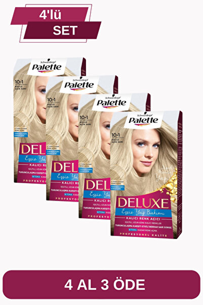 Palette Deluxe Saç Boyası 4 Al 3 Öde Seti 10-1 Küllü Açık Sarı X 4