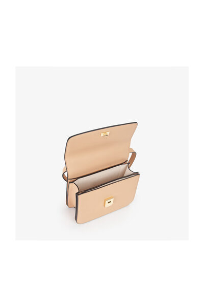 Valentino TORBA Z KLAPĄ RE FLAP BEŻOWA VBS8ZT11