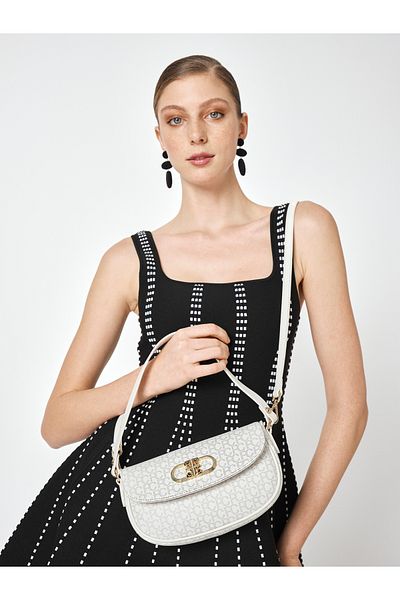 Pierre Cardin Geantă de umăr pentru femei White Bone Little Alphabet 05PO25Y1990